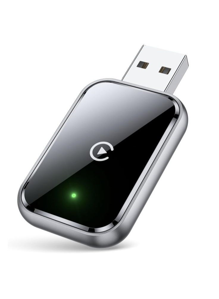 يوماچ محول YoMaJ اللاسلكي لـ CarPlay لأجهزة iPhone، يحول محول Apple CarPlay السلكي إلى لاسلكي، حجم صغير مع كابل تمديد USB و USB-C/Type-C، تحكم مستقر وبدون تأخير، أسود - Image 1